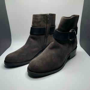 NIB!! Frye Women's Kristen Harness Short Boot, Sz 6, Grigio Soft Oiled Suede